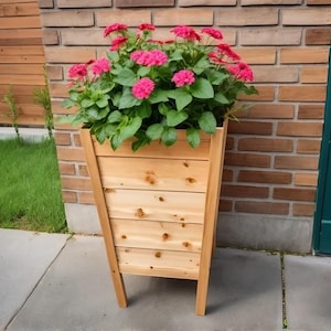 DIY Outdoor Wooden Planter Box Build Plan, Patio Planter, Patio Furniture, Farmhouse Planter, Large Planter, Wooden Garden Decor, PDF
