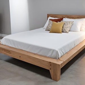 DIY Wooden Simple Bed Build Plan, King Size Bed, Wood Bed, Rustic Bed, Build Plans, PDF
