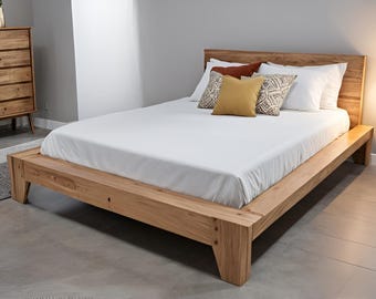 King Size Rustic Bed Build Plan: DIY Wood Bed Frame (PDF Download)