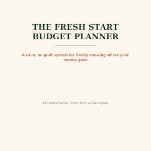 Budgetplanner voor een frisse start – Maandelijks financieel overzicht, schulden aflossen, spaardoelen (PDF-download)