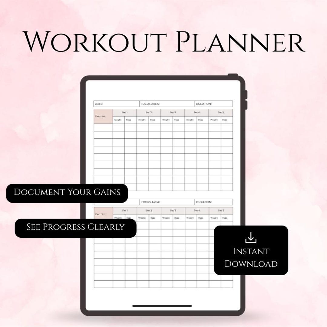Workout Log Book | Fitness Planner for Weightlifting | Gym Notebook for ...