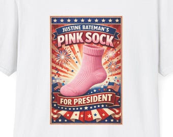 Celebrity Pink Sock Running Country T-Shirt | Political Satire Tee