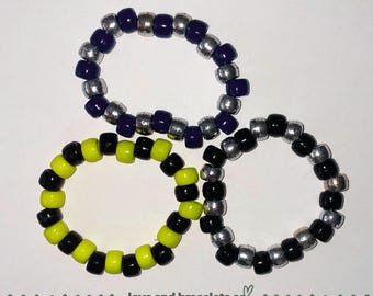 Pulseiras de miçangas com as cores de times de futebol | 20% de desconto para pedidos em grande quantidade