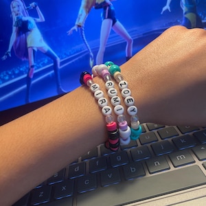 Beaded Huntr/x Bracelets | Mira, Zoey, Rumi | Kpop Demon Hunters | Set or Individual