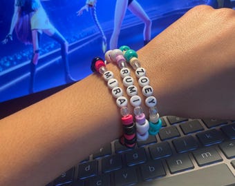 Pulseiras Huntr/x com miçangas | Mira, Zoey, Rumi | Caçadores de Demônios Kpop | Conjunto ou Individual