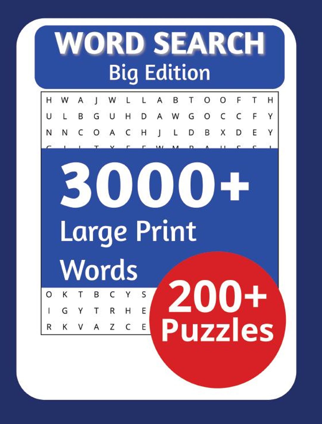 Large Print Brain Games Word Search Puzzle Book With 200+ Puzzles - Etsy