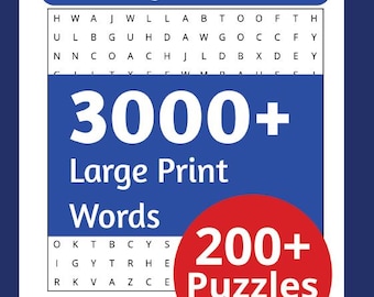 Large Print Brain Games Word Search Puzzle Book with 200+ Puzzles