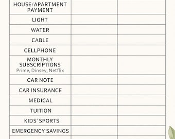 Wise Woman Monthly Budget