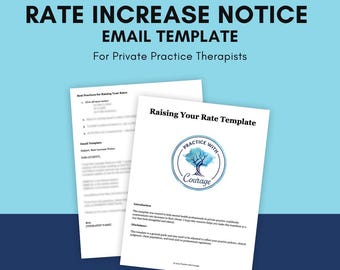 Plantilla de aumento de tarifa para consultorios privados/plantilla de correo electrónico para terapeutas