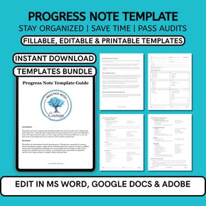 Progress Note Template for Therapists