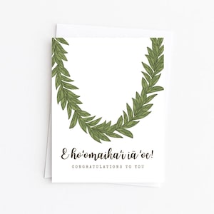 Hoʻomaikaʻi (Congratulations) Hawaiian Congratulations Greeting Card