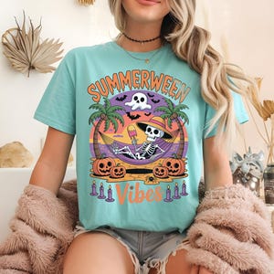Summerween Skeleton Flamingo SVG: Funny Halloween Pool Party Design (Digital Download