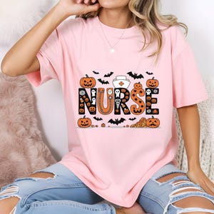 Nurse Halloween Coquette Png, Cute Spooky Nurse Shirt Design, Funny Ghost Nurse Png, Preppy Halloween Nurse Png, ER Nurse Sublimation