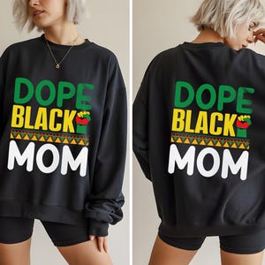 Dope Black Mom SVG PNG AI Digital File for Melanin Mama Apparel, Mother’s Day Crafts, and Afrocentric Gift Projects