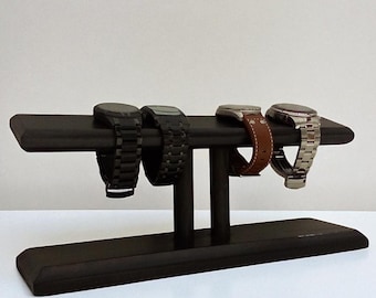 Handmade Pine Wood Watch Stand | Minimalist 6-Watch Display