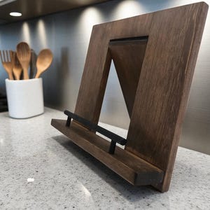 Elegant Wood Book Stand - Perfect for Cookbooks, Tablets & More!