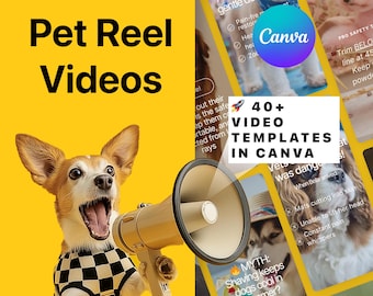 Modèles Instagram pour animaux de compagnie, vidéo virale (modèle canva)