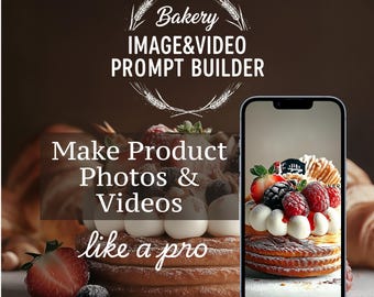 Créateur d'invites d'images et de vidéos pour la boulangerie, application Web