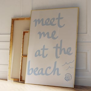 Beach Art Print, Digital Art Download, Cute Summer Art Print, Girly Wall Art, Trendy Beach House Decor, Coastal Wall Art, Beach Home Decor