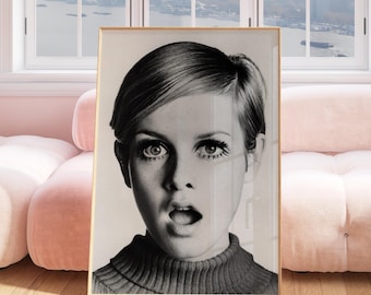 Twiggy Vintage Photography Print, British Icon, Wall Art Poster - Etsy