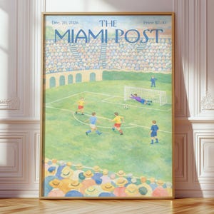 Miami Magazin Cover Print, Schwarz & Weiß Galerie Wanddekoration, New Yorker Style Poster, Vintage Illustration druckbare Wandkunst, Geschenk für Sie