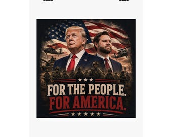 Matte Poster — For The People For America Patriotic Wall Art
