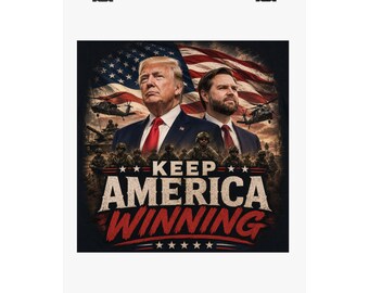 Patriotic 'Keep America Winning' Matte Poster