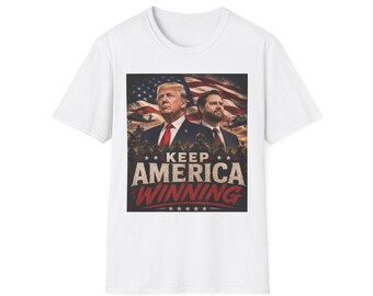 Political T-Shirt — "Keep America Winning" Patriotic Graphic Tee