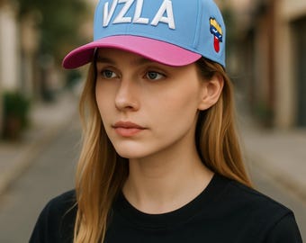 Cappellino ricamato VZLA | Cappello Venezuela | Cappellino da baseball regolabile | Ricamo premium