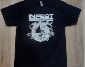 INFEST “Break the Chain” black unisex t-shirt