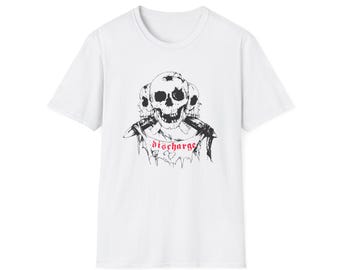 DISCHARGE white unisex t-shirt