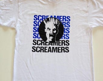 SCREAMERS white unisex t-shirt