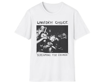 UNIFORM CHOICE “Screaming for Change” white unisex t-shirt