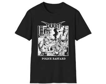 DOOM “Police Bastard” black unisex t-shirt