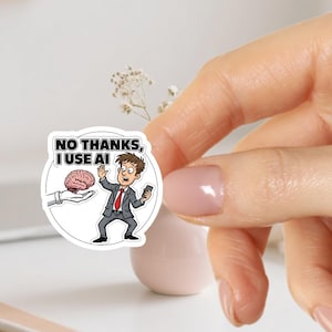 Sticker AI Humor – vinylsticker Tech Meme voor programmeurs en cadeaus