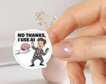 AI Humor Sticker – Tech Meme Vinyl Decal for Programmers and Nerd Gifts