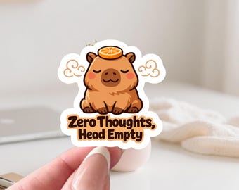 Funny Capybara Sticker | Relaxed Vibes | Unbothered Mood | Meme Decal