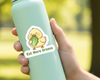 Healthy Greens Motivation Sticker – Vinyl Decal for Animal Lover Gifts