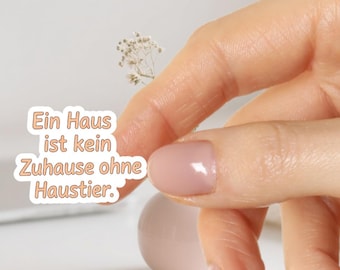 Ein Haus ist kein Zuhause ohne Haustier Sticker - Witziger Deutscher Haustierliebhaber Vinyl-Aufkleber für Laptop - Haustiergeschenk