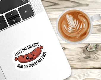 Funny Wurst Sticker – German Humor, Laptop Decal