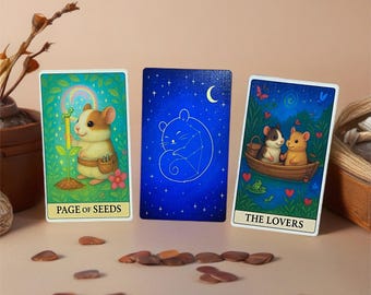 Paws and Portals Tarot Deck – Whimsical Hamster-Inspired Cards