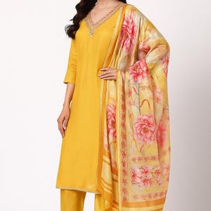 white christmas dresses Designer Gaji Silk Gown with Bandhej Print