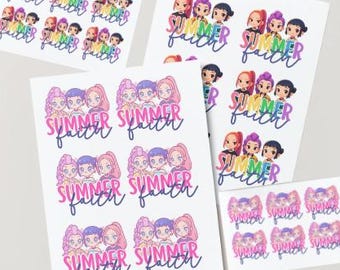 Kpop Girls Name Vinyl Sticker Labels, K-pop, waterproof vinyl stickers for laptops, water bottles, school supplies