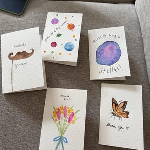 Cartão personalizado feito à mão em aquarela