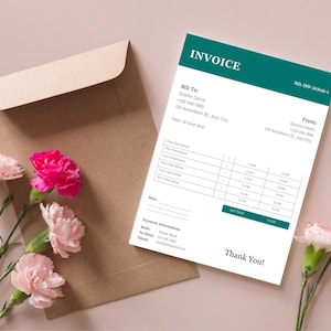 Company Invoice Template, Editable Invoice for Small Business, Printable Invoice PDF, Canva & Excel Format, Business Billing Template