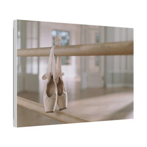 Ballet Canvas Art, Elegant Dance Wall Decor, Ballet Shoes Print, Dance Studio Decor, Gift for Dancers
