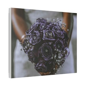 Elegant Floral Canvas Art, Wall Decor, Home Decoration, Wedding Gift, Purple Roses Artwork