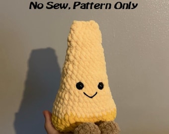 Schema all'uncinetto per parmigiano, senza cuciture, uncinetto ispirato a Jellycat, Parker il parmigiano, uncinetto alimentare, in inglese, SOLO SCHEMA