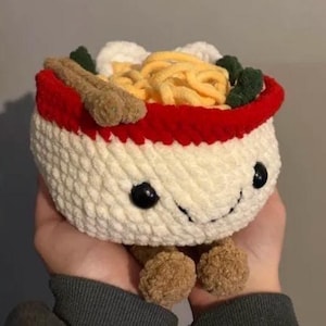 Ramen Crochet Pattern, Jellycat Inspired Crochet Pattern, Raymond the Ramen, Food Crochet, Food Jellycat Amusable, in English, PATTERN ONLY