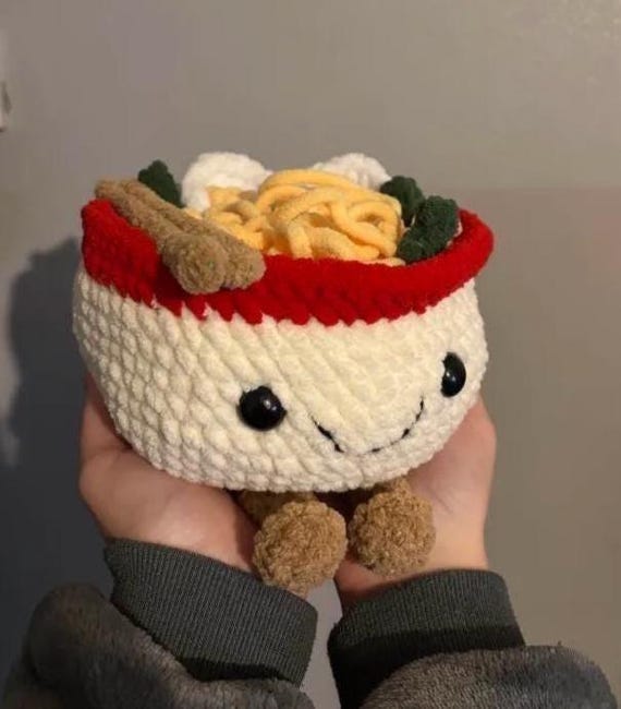 ラーメンのかぎ針編みパターン、ジェリーキャット風のかぎ針編み